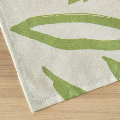 Nappe rectangulaire coton enduit (150 x 250 cm) Galice Vert eucalyptus