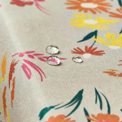 Nappe rectangulaire coton enduit (150 x 250 cm) Juliette Beige