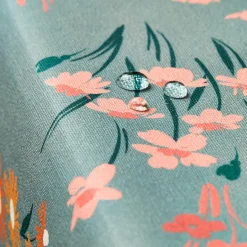 Nappe rectangulaire coton enduit (150 x 250 cm) Juliette Vert eucalyptus