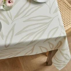 Nappe rectangulaire coton enduit (150 x 250 cm) Galice Beige