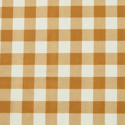 Nappe rectangulaire coton enduit (150 x 250 cm) Vichy Jaune moutarde