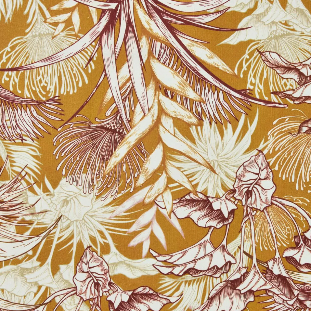 Nappe rectangulaire coton enduit (150 x 250 cm) Granada Jaune moutarde