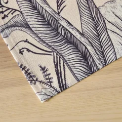 Nappe rectangulaire coton enduit (150 x 250 cm) Colibri Grise