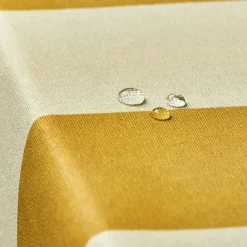 Nappe rectangulaire coton enduit (150 x 250 cm) Clementine Jaune moutarde