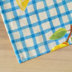 Nappe rectangulaire coton enduit (150 x 250 cm) Menton Bleue