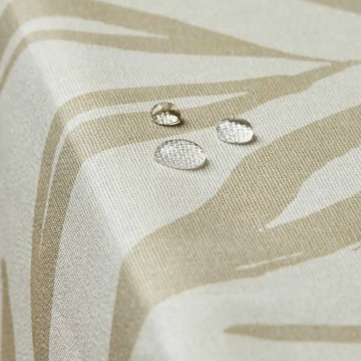 Nappe rectangulaire coton enduit (150 x 350 cm) Galice Beige