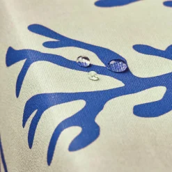 Nappe rectangulaire coton enduit (150 x 250 cm) Moorea Bleue