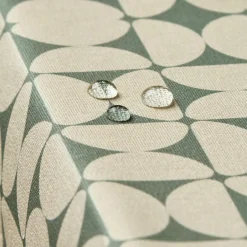 Nappe rectangulaire coton enduit (150 x 250 cm) Sofia Verte