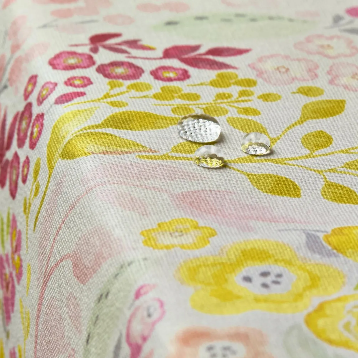 Nappe rectangulaire coton enduit (150 x 250 cm) Paquerettes Multicolore