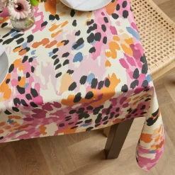 Nappe rectangulaire coton enduit (150 x 350 cm) Mowgli Multicolore