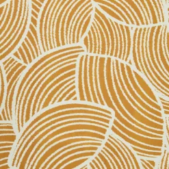 Nappe rectangulaire coton enduit (150 x 350 cm) Sarah Jaune moutarde