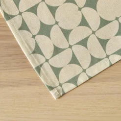 Nappe rectangulaire coton enduit (150 x 350 cm) Sofia Verte