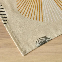 Nappe rectangulaire coton enduit (150 x 350 cm) Manhattan Beige