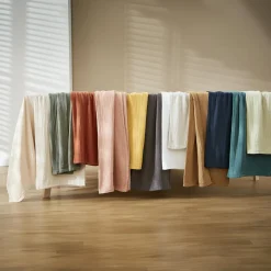 Nappe rectangulaire gaze de coton (150 x 250 cm) Gaïa Beige pampa