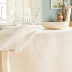 Nappe rectangulaire lin (140 x 240 cm) Pauline Ecru