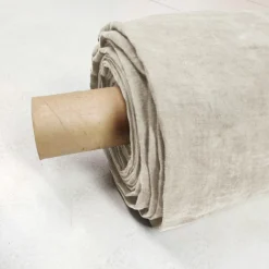 Nappe rectangulaire lin lavé (170 x 350 cm) Louise Beige