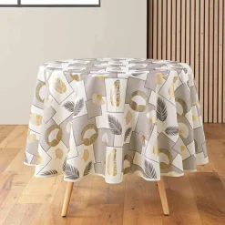 Nappe ronde anti tache (180 cm) Natane Beige