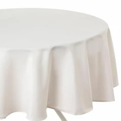 Nappe ronde anti tache (D180 cm) Lina Ivoire