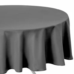Nappe ronde anti tache (D180 cm) Lina Gris ardoise