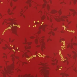 Nappe ronde anti tache (D180 cm) Réveillon Rouge