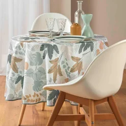 Nappe ronde antitache (180 cm) Fidji Verte