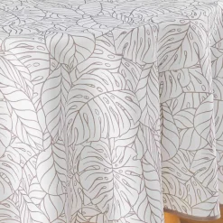 Nappe ronde anti-taches (D180 cm) Solea Blanche