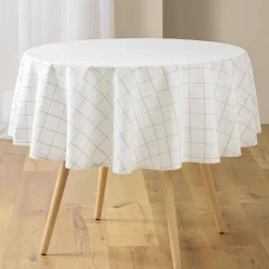 Nappe ronde coton (180 cm) Axel Blanche