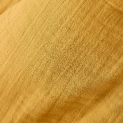Nappe ronde gaze de coton (180 cm) Gaïa Jaune safran