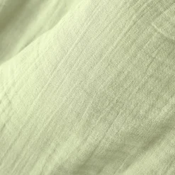 Nappe ronde gaze de coton (180 cm) Gaïa Vert tilleul