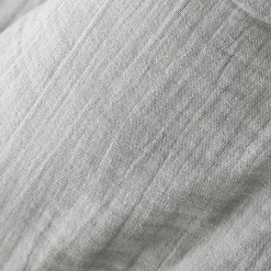 Nappe ronde gaze de coton (180 cm) Gaïa Gris nuage