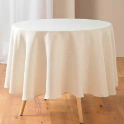 Nappe ronde lin (180 cm) Pauline Écru