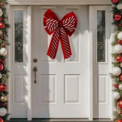 Noeud ruban Rayé (H60 cm) Rouge