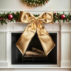 Nœud de Noël Géant (H80 cm) Shiny Or