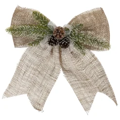 Nœud pailleté (H38 cm) Nature Beige