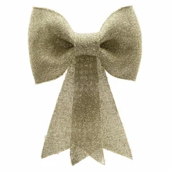 Nœud pailleté (H14 cm) Royal Or