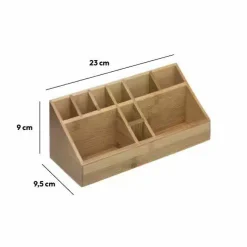 Organisateur de maquillage Compartiment Bambou