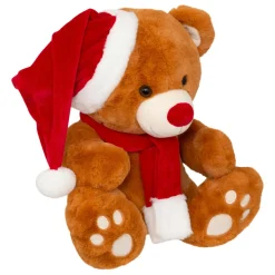 Ours en peluche (H50 cm) Loulou écharpe rouge
