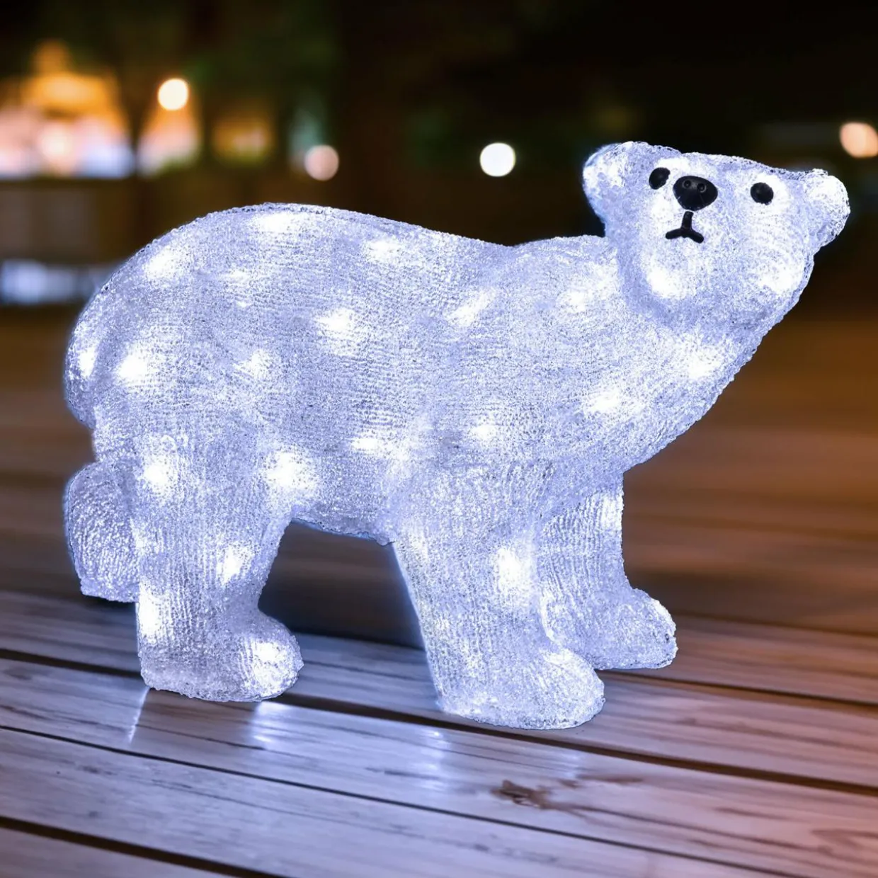 Ours lumineux 60 LED (H35 cm) Bali Blanc froid