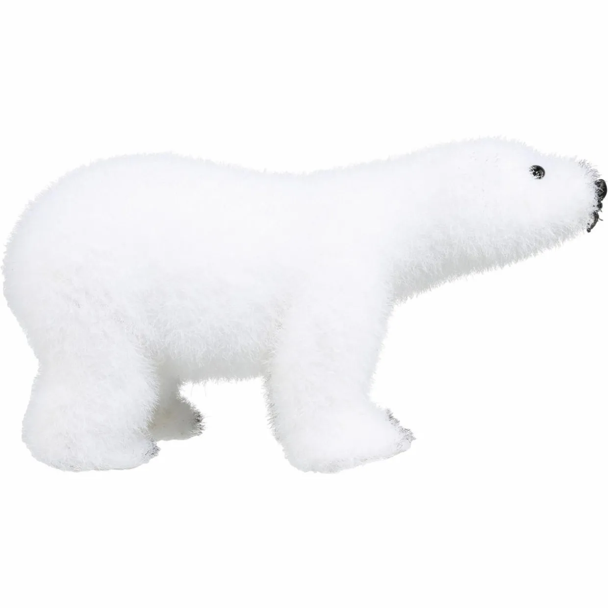 Ours polaire déco (H21 cm) Plume Blanc