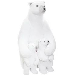 Ours polaire en famille (H95 cm) Blanc
