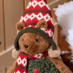 Ourson de Noël déco (H68 cm) Max à la montagne