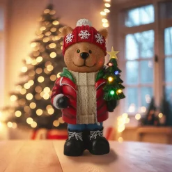 Ourson lumineux à piles 7 LED (H38 cm) Tiboo Multicolore