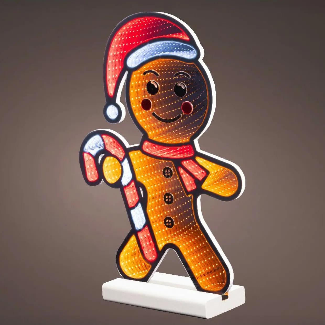 Pain d'épice lumineux 201 LED (H38 cm) Sucre d'orge Infinity Multicolore