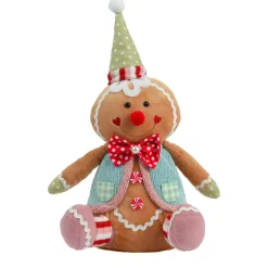 Pain d'épices décoratif assis (H40 cm) Johnny le Clown Multicolore