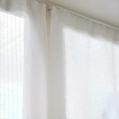 Paire de voilages passe-tringle (60 x 90 cm) Arthur Blanc