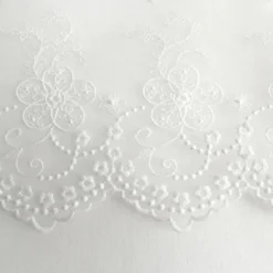 Paire de voilages passe-tringle (60 x 120 cm) Massala Blanche