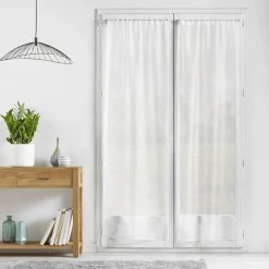 Paire de voilages passe-tringle (70 x 200 cm) Lissea Blanc