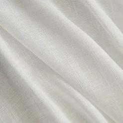 Paire de voilages passe-tringle effet lin (60 x 120 cm) Robin Blanc