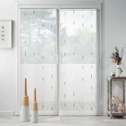 Paire de voilages passe-tringle (70 x 240 cm) Chenilla Gris