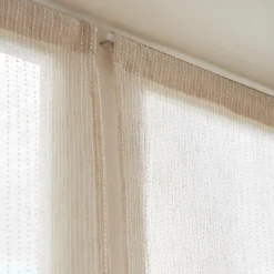 Paire de voilages passe-tringle (60 x 90 cm) Arthur Beige